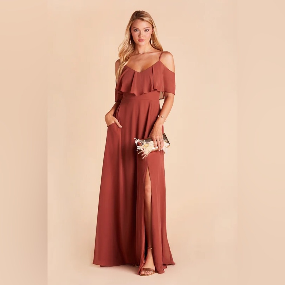 Birdy Grey JANE CONVERTIBLE DRESS CHIFFON SPICE LARGE NEW NWT BRIDESMAID WEDDING